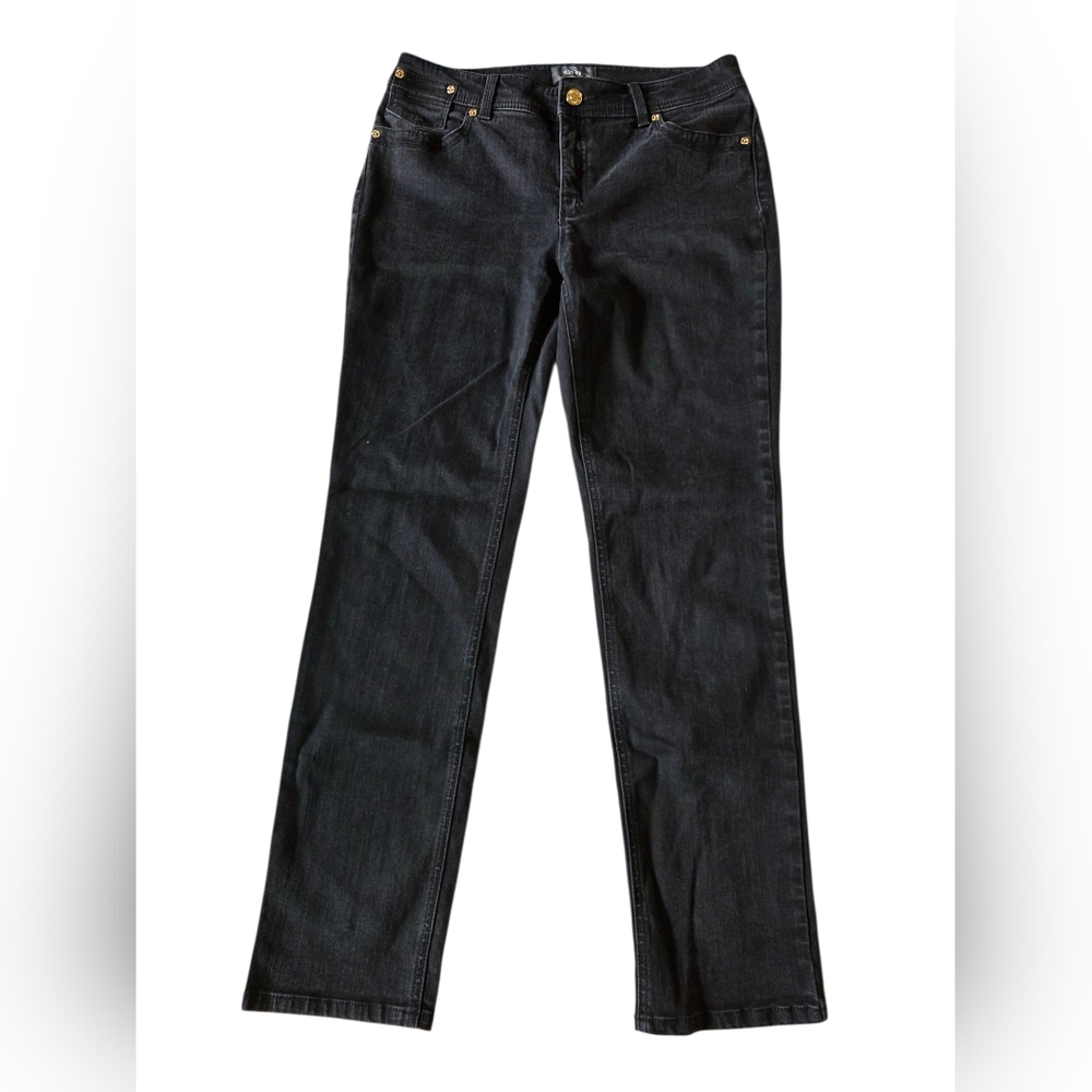 Chicos So Slimming Black Ankle Length Jeans Size 0.5 Chicos